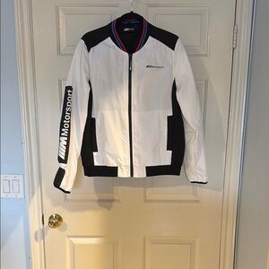 BMW Motorsport White and Black Zip-Up Jacket